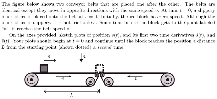 Second conceptual problem for block on a conveyor belt